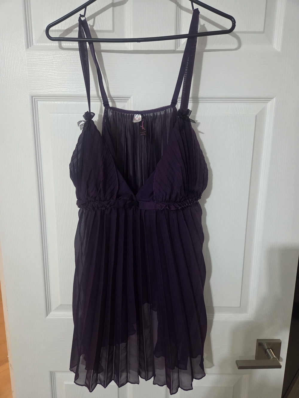 NEW Dreamgirl Sheer Pleated Purple Slip Dress, 3-4X